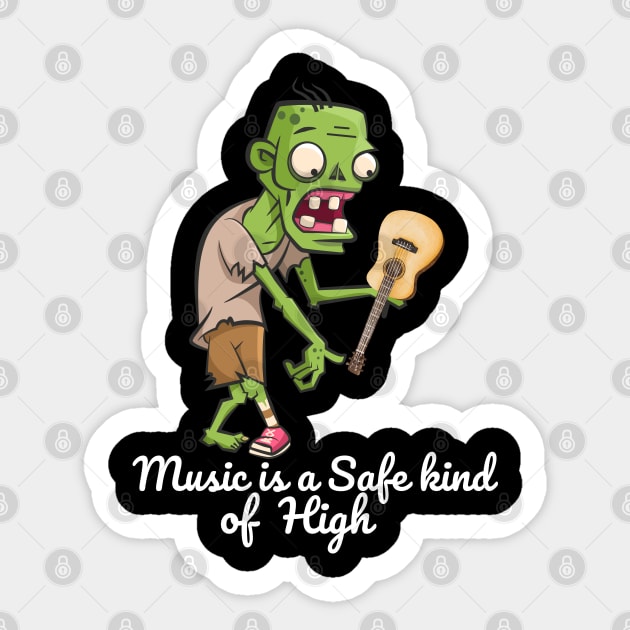 Music is a Safe Kind of High Sticker by Jimmynice